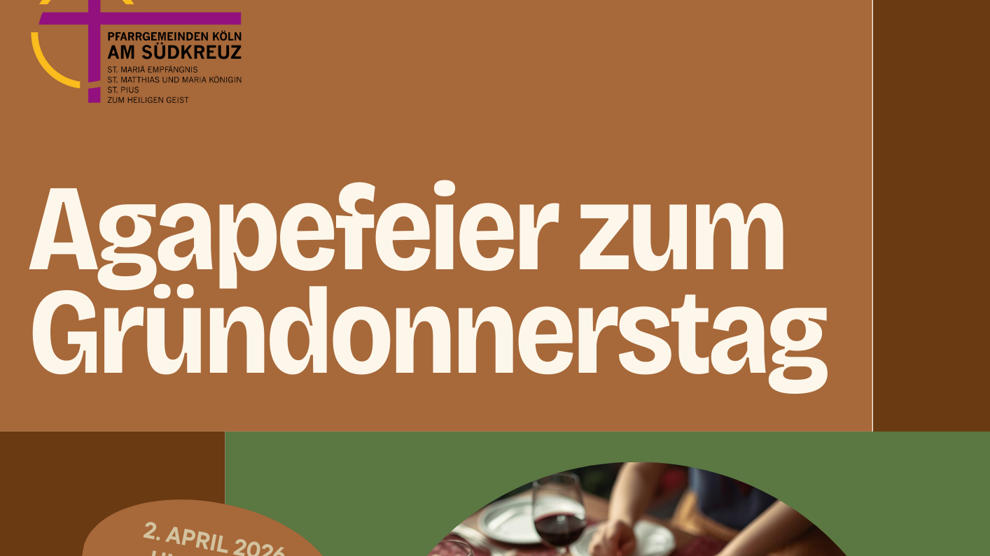 Flyer - Einladung zur Agapefeier